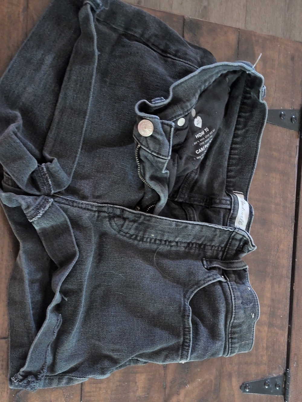 Madewell Black Denim Jean Shorts